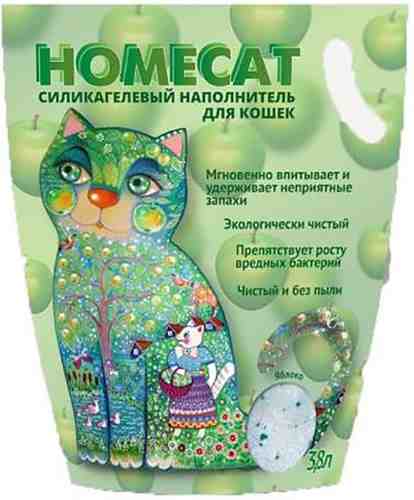 Наполнитель для кошачьего туалета Homecat Яблоко 3.8л арт. 1012994