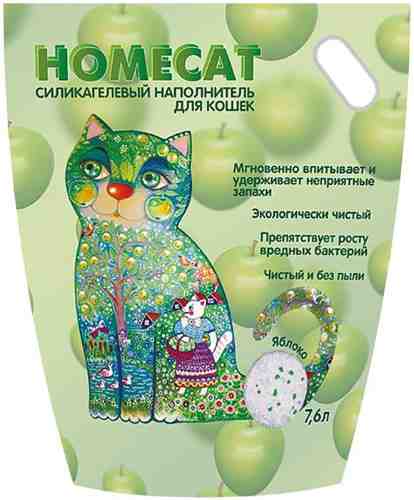 Наполнитель для кошачьего туалета Homecat Яблоко 7.6л арт. 1012986