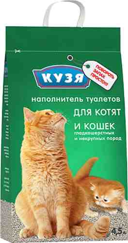 Наполнитель для кошачьего туалета Кузя впитывающий 4.5л арт. 1009376