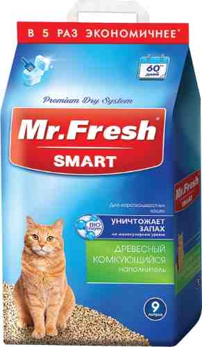 Наполнитель для кошачьего туалета Mr.Fresh Smart для короткошерстных кошек 9л арт. 1062926