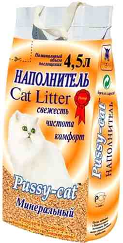Наполнитель для кошачьего туалета Pussy-Cat Минеральный впитывающий 4.5л арт. 1009386