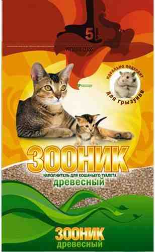 Наполнитель для кошачьего туалета Зооник древесный 5л (упаковка 2 шт.) арт. 695272pack