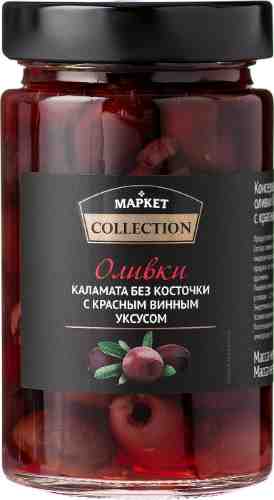 Оливки Market Collection Каламата без косточки с красным винным уксусом 295г арт. 992778