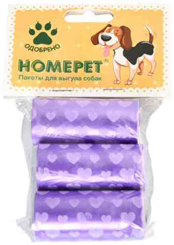 Пакеты для выгула собак Homepet с рисунком 3*20шт арт. 1187672