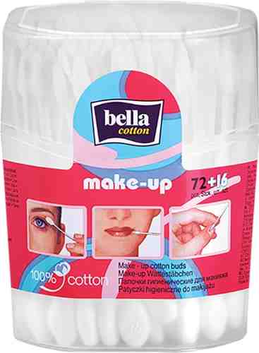 Палочки гигиенические Bella cotton Make Up для макияжа 72шт+16шт арт. 1198371