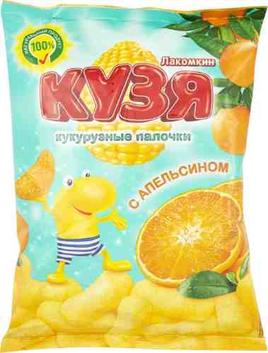Палочки кукурузные Кузя Лакомкин с апельсином 100г арт. 1116614
