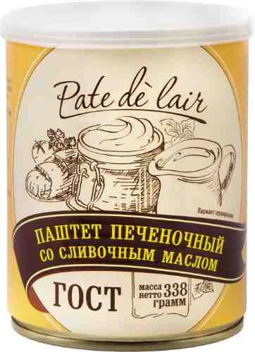 Паштет Pate de Lair печеночный со сливочным маслом 338г арт. 1032540