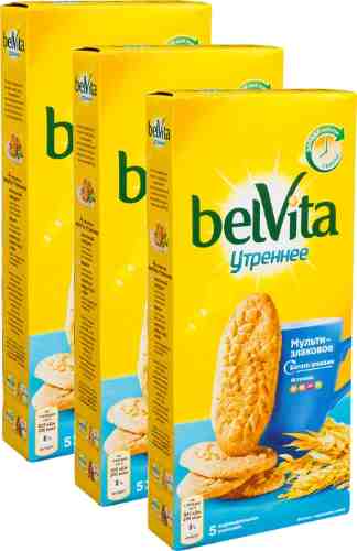 Печенье Belvita Утреннее Мультизлаковое 225г (упаковка 3 шт.) арт. 416800pack