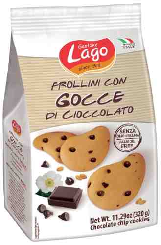 Печенье Gastone Lago Frollini с шоколадной крошкой 320г арт. 1137908