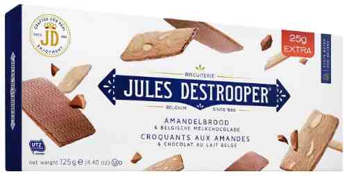 Печенье Jules Destrooper Amandelbrood Belgische Melkchocolade 125г арт. 1075787