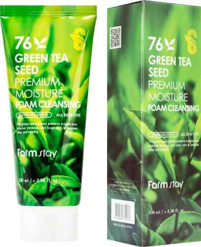 Пенка для умывания FarmStay с семенами зеленого чая 100мл арт. 981839