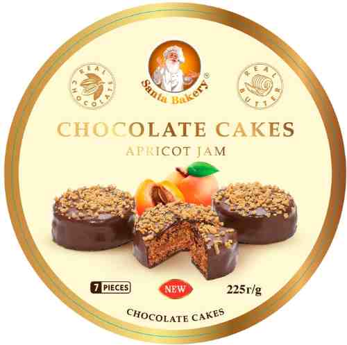 Пирожные Santa Bakery Chocolate Cakes Apricot Jam Шоколадные с абрикосовым джемом 225г арт. 1181901