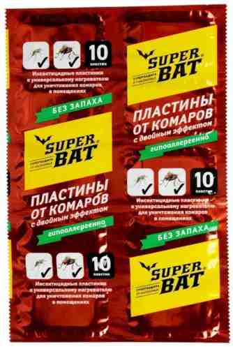 Пластины от комаров SuperBAT универсальные красные 10шт арт. 1213884