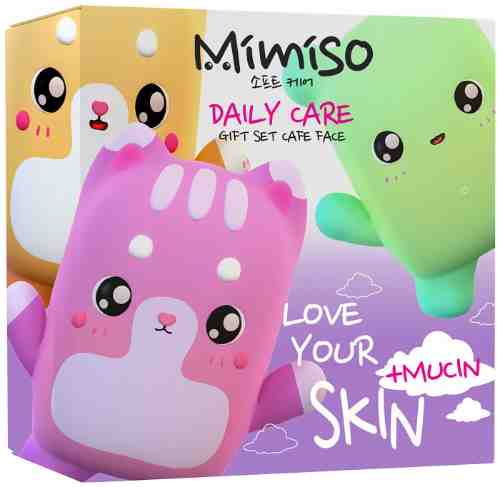 Подарочный набор Mimiso Daily care Гоммаж для лица 100мл + Пенка алое 100мл + Маска для лица 100мл арт. 1136620