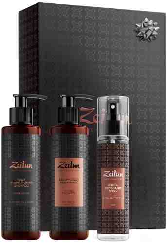 Подарочный набор Zeitun для мужчин Актив 24 Шампунь для волос и бороды Гель для душа Дезодорант арт. 1136056