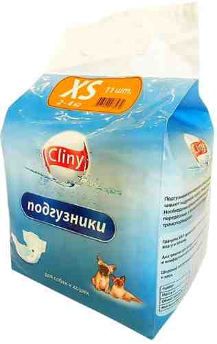 Подгузники для животных Cliny XS 2-4кг 11шт арт. 1068424