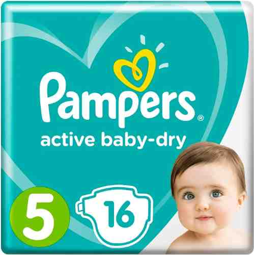 Подгузники Pampers Active Baby-dry №5 11-16кг 16шт арт. 550941