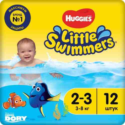 Подгузники-трусики Huggies Little Swimmers №2-3 3-8кг 12шт арт. 492269