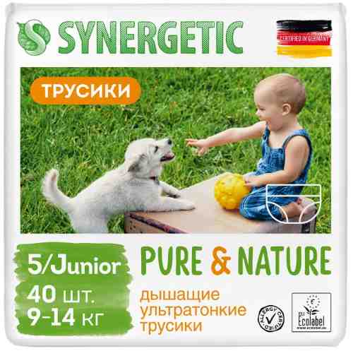 Подгузники-трусики Synergetic Pure&Nature размер 5 Junior 40шт арт. 1031089