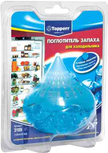 Поглотитель запаха Topperr для холодильника голубой лед арт. 1027179