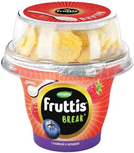 Продукт йогуртный Fruttis Вкусный перерыв Малина-черника с топпером 2.5% 175г арт. 514497