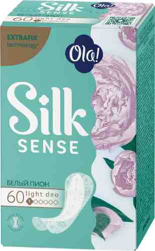 Прокладки Ola! Silk sense Light Белый пион ежедневные 60шт арт. 994291