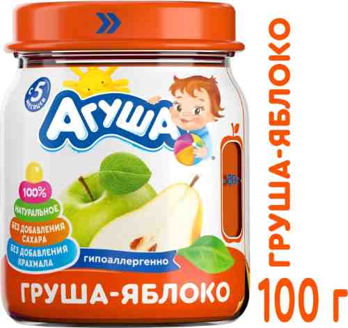 Пюре Агуша Груша и яблоко 100г арт. 1182641