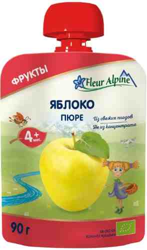 Пюре Fleur Alpine Organic Яблоко с 4 месяцев 90г арт. 508754