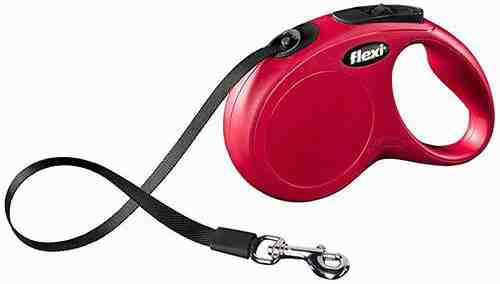 Рулетка для собак Flexi Classic Compact S до 15кг ремень 5м красная арт. 859206