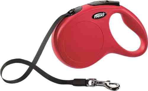 Рулетка для собак Flexi New Classic M до 25кг лента 5м красная арт. 859284