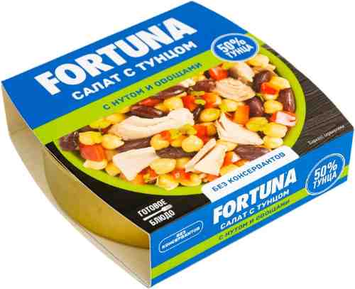 Салат Fortuna с тунцом нутом и овощами 160г арт. 1023846