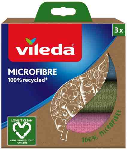 Салфетка Vileda 100% Recycled из микрофибры 3шт арт. 1120024