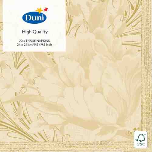 Салфетки бумажные Duni Charm Cream 3 слоя 24*24см 20шт арт. 958447