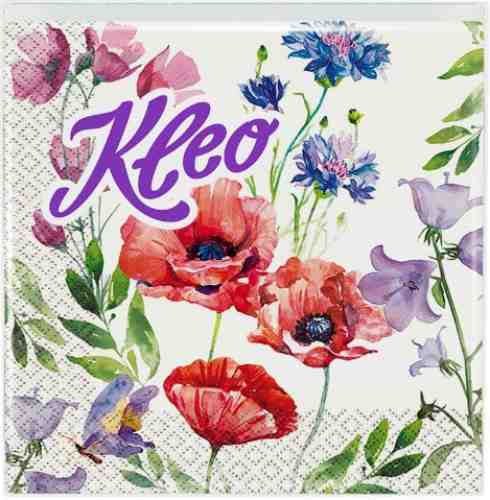 Салфетки бумажные Kleo Полевые цветы 3 слоя 33*33см 20шт арт. 1085198