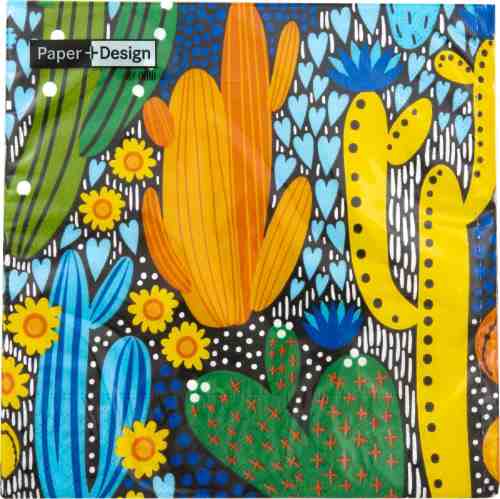 Салфетки Duni Cacti color трехслойные 33*33см 20шт арт. 1063014