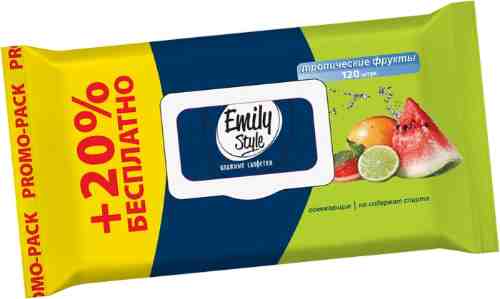 Салфетки влажные Emily Style Тропические фрукты универсальные 120шт арт. 952025