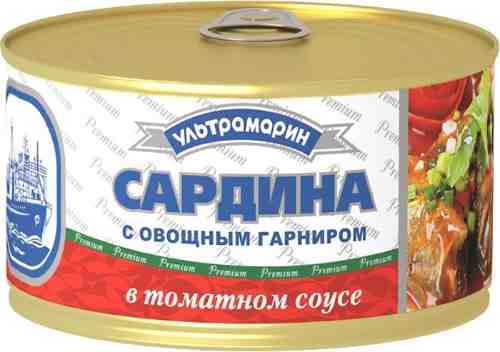 Сардина Ультрамарин С овощным гарниром в томатном соусе 240г арт. 1081202
