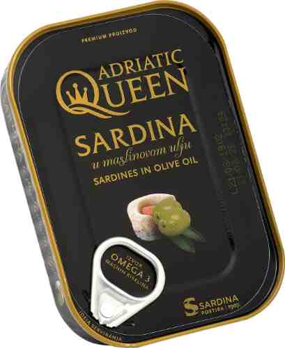 Сардины Adriatic Queen в оливковом масле 105г арт. 1191653