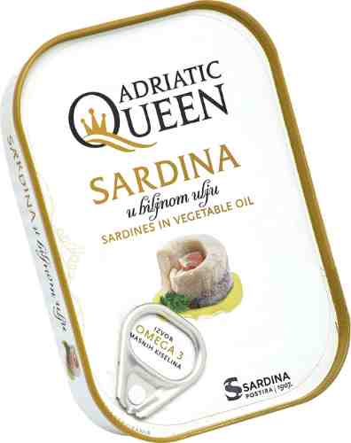 Сардины Adriatic Queen в растительном масле 105г арт. 305066