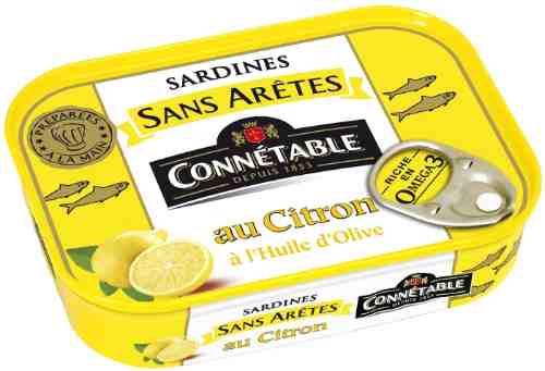 Сардины Connetable без костей в оливковом масле с лимоном 140г арт. 1102506