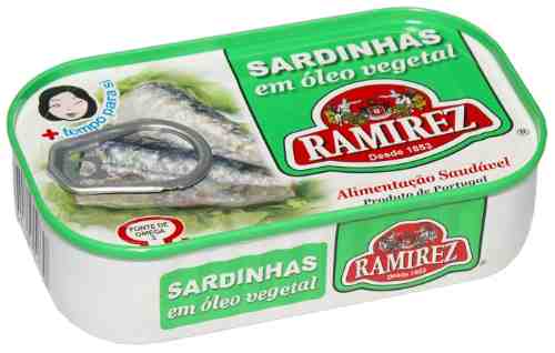Сардины Ramirez в растительном масле 125г арт. 1102460