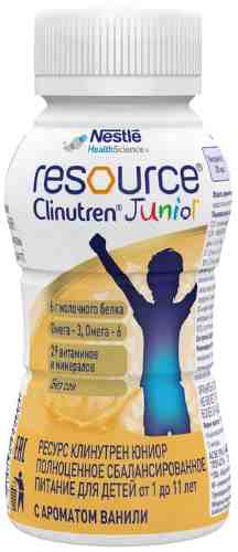 Сбалансирование питание для детей Resource Clinutren Junior с ароматом ванили 200мл арт. 868935