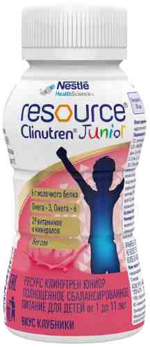 Сбалансирование питание для детей Resource Clinutren Junior со вкусом клубники 200мл арт. 868934
