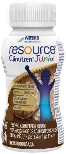 Сбалансирование питание для детей Resource Clinutren Junior со вкусом шоколада 200мл арт. 868936