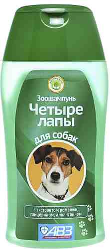 Шампунь для собак АВЗ Четыре лапы для ежедневного мытья лап после прогулки 180мл арт. 699033