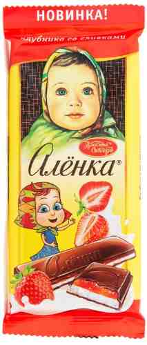 Шоколад Аленка Молочный Клубника со сливками 87г арт. 1022958