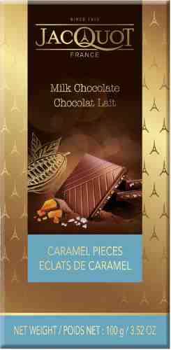 Шоколад Jacquot Молочный с кусочками карамели и морской солью 100г арт. 391756