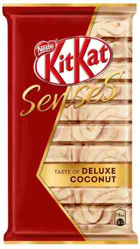 Шоколад KitKat Senses Deluxe Coconut Кокос миндаль белый и молочный с хрустящей вафлей 112г арт. 506160