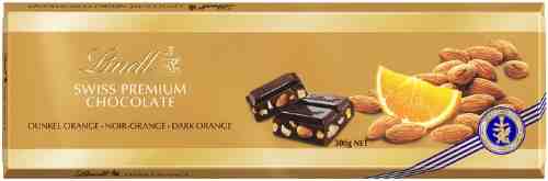 Шоколад Lindt Swiss Premium Темный с апельсином и миндалем 49% 300г арт. 311892