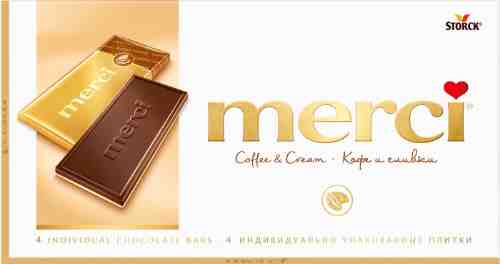 Шоколад Merci Молочный Кофе и Сливки 100г арт. 317105
